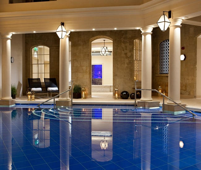 The Gainsborough Spa Hotel in Bath Indoor Pool. Pure relaxation in a family hotel with swimming pool